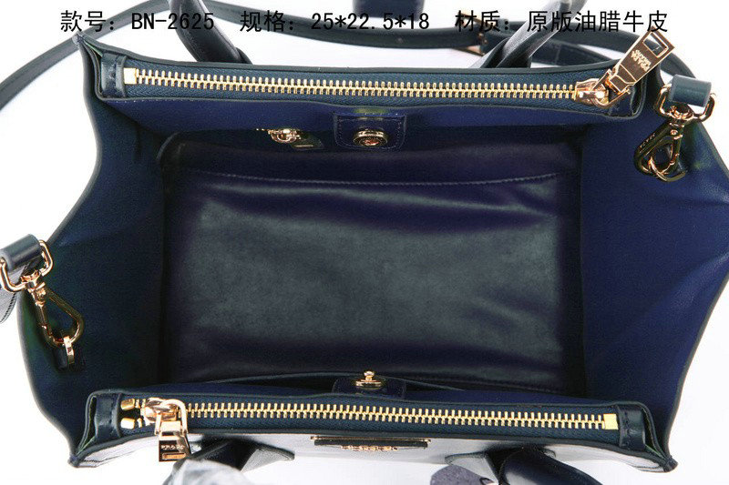 2014 Prada Calf Leather Tote Bag BN2625 royablue